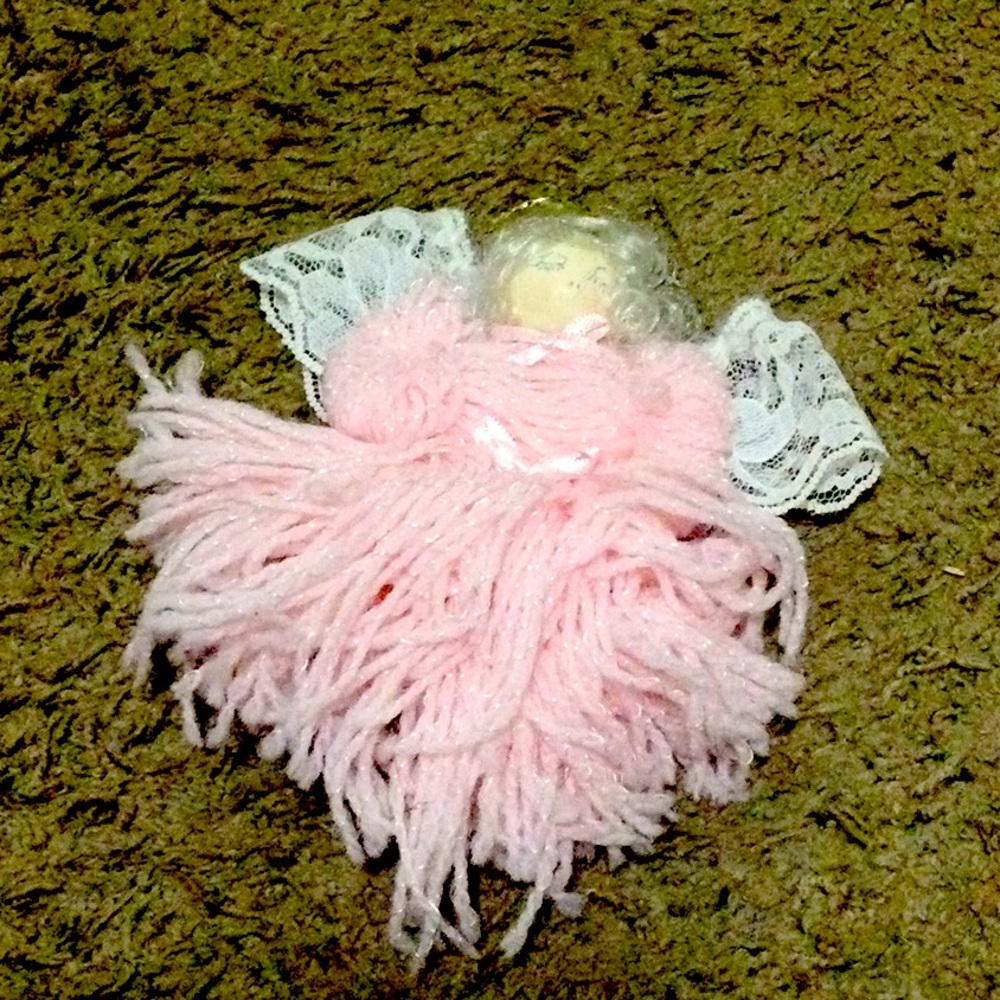 Vintage Pink Angel Ornament